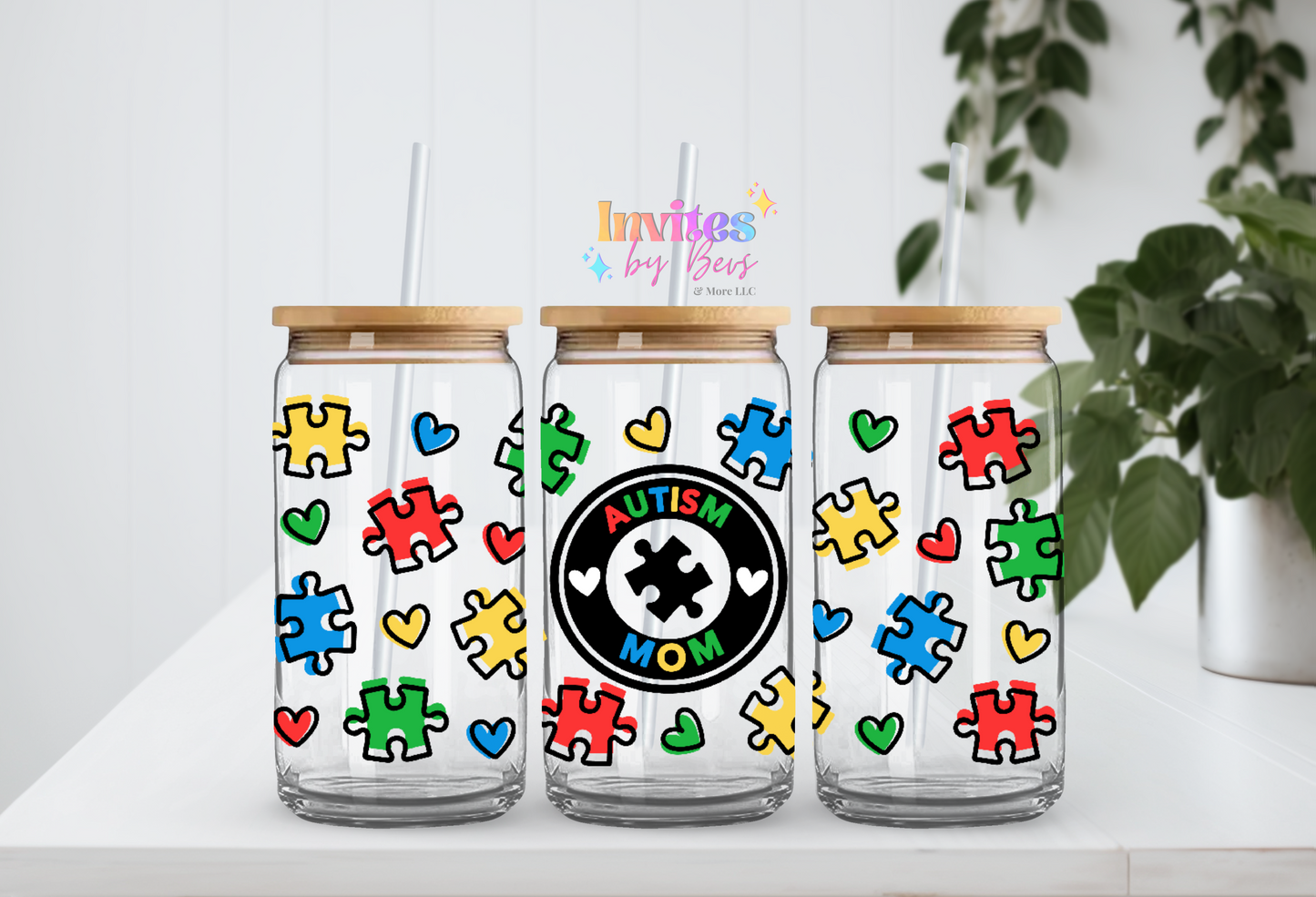 AUTISM MOM UV DTF CUP WRAP