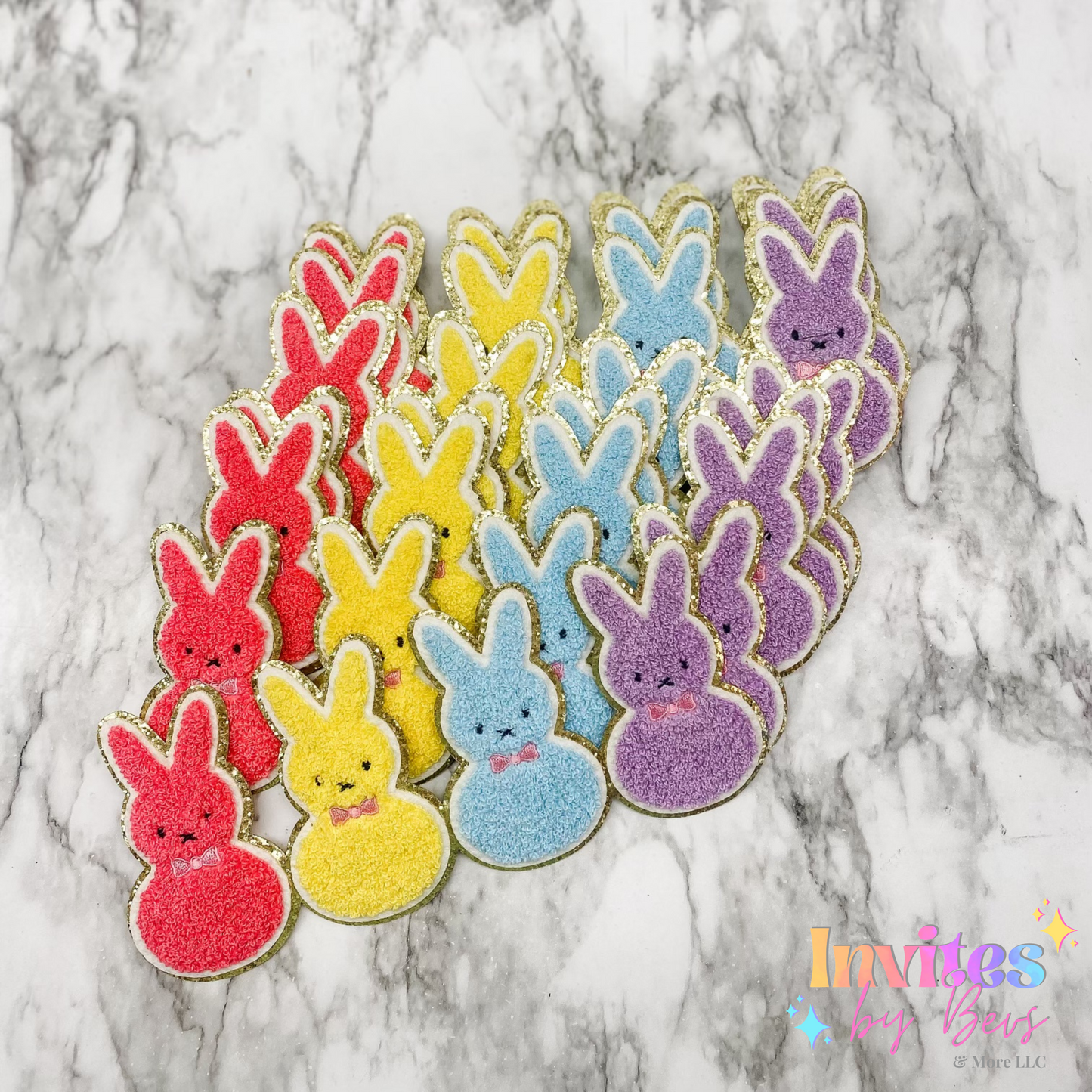 EASTER BUNNIES CHENILLE PATCHES