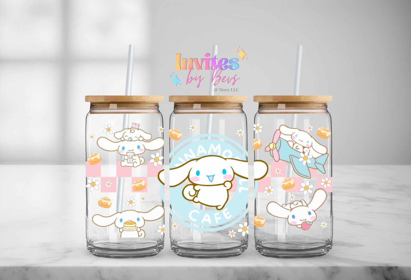 CINNAMO CAFE UV DTF CUP WRAP