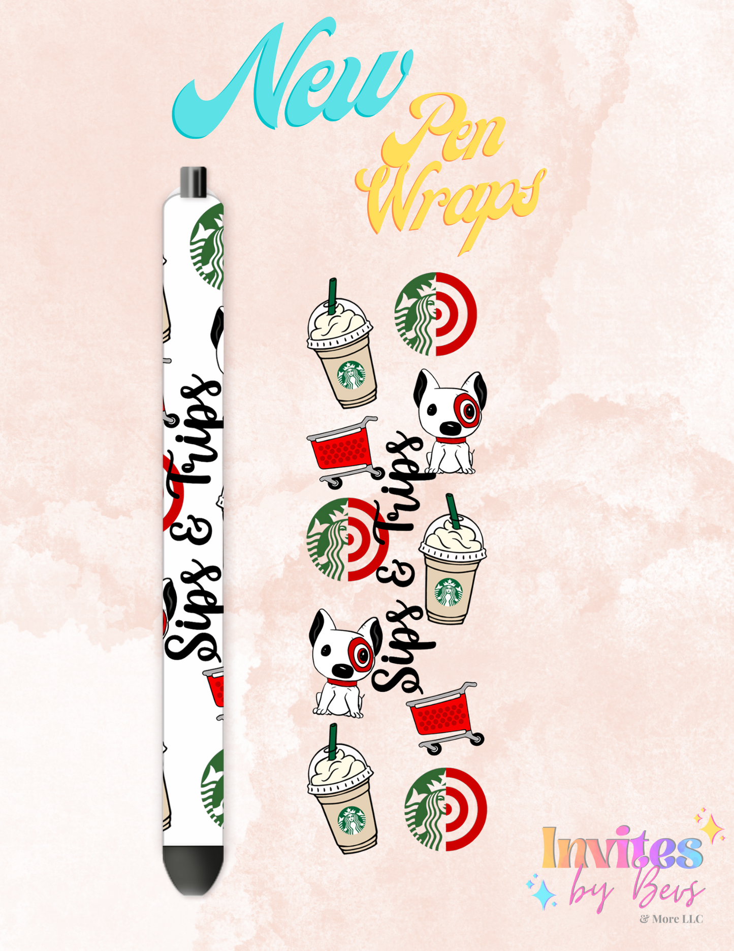 Sips & Trips UV DTF Pen Wrap