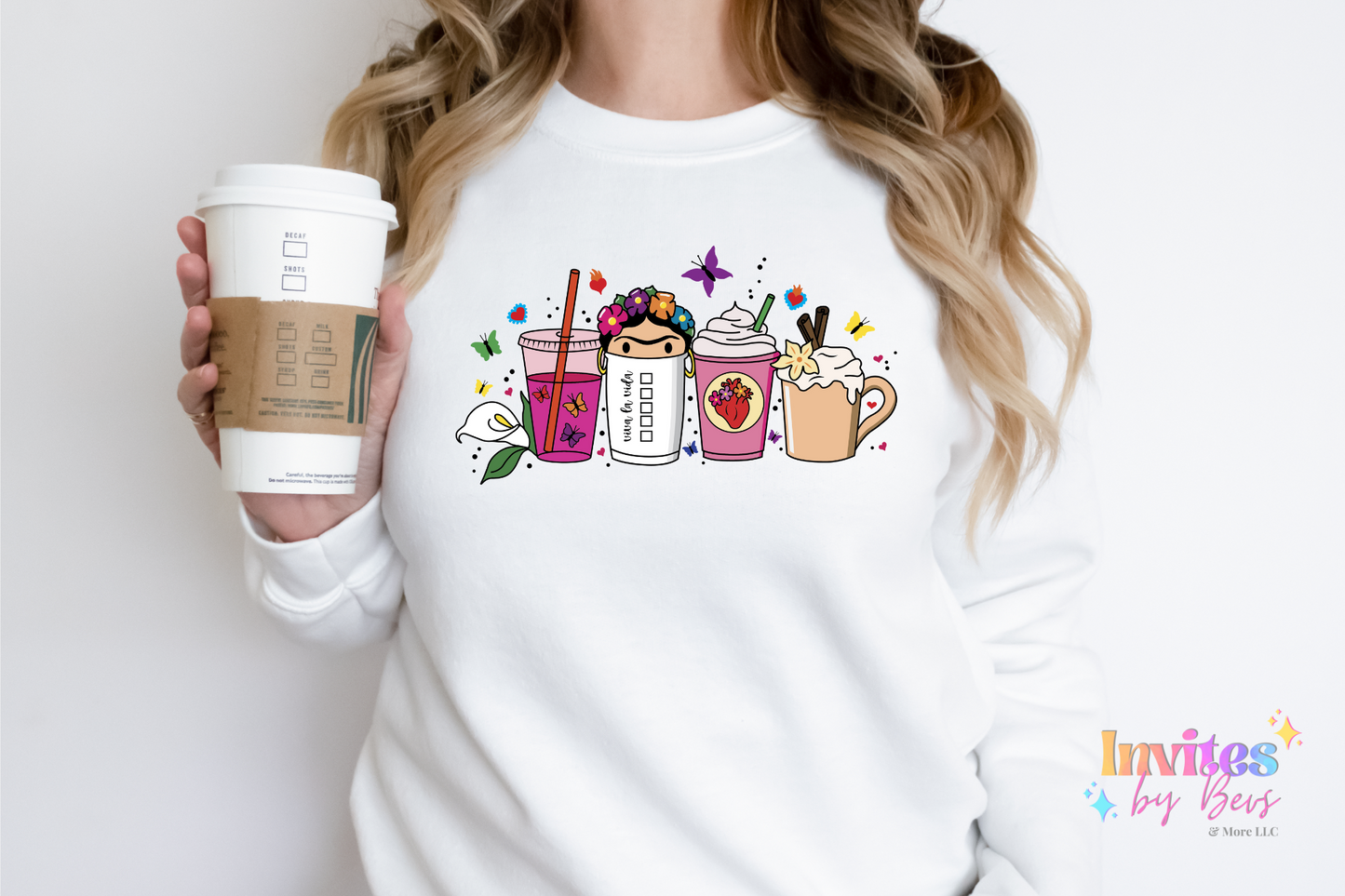Frida Khalo Coffee Drinks DTF Transfer