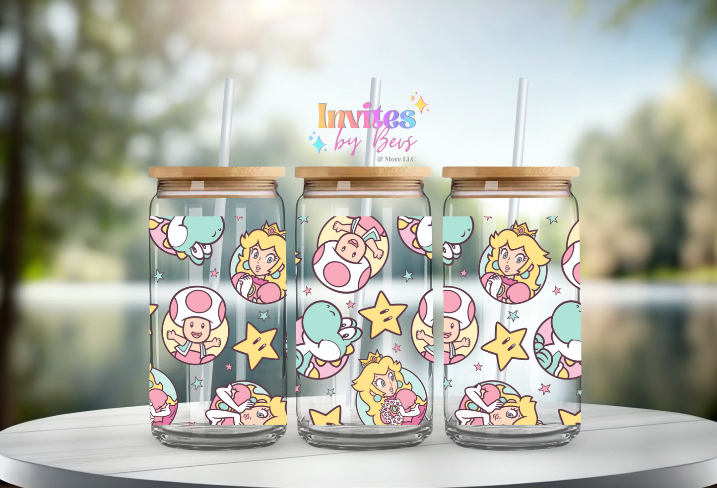 PEACHY PRINCESS UV DTF CUP WRAP