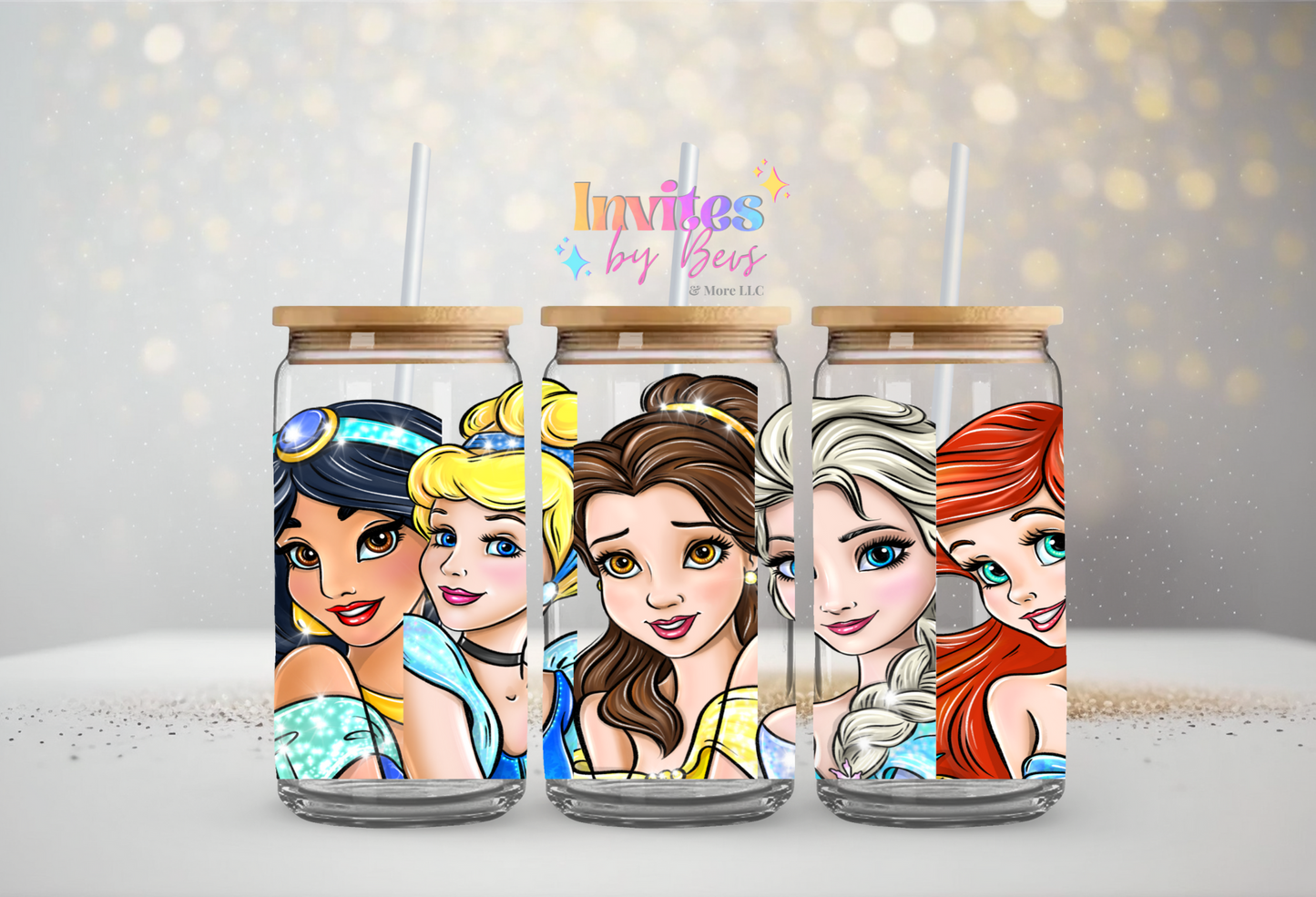 PRINCESS HEADS UV DTF CUP WRAP