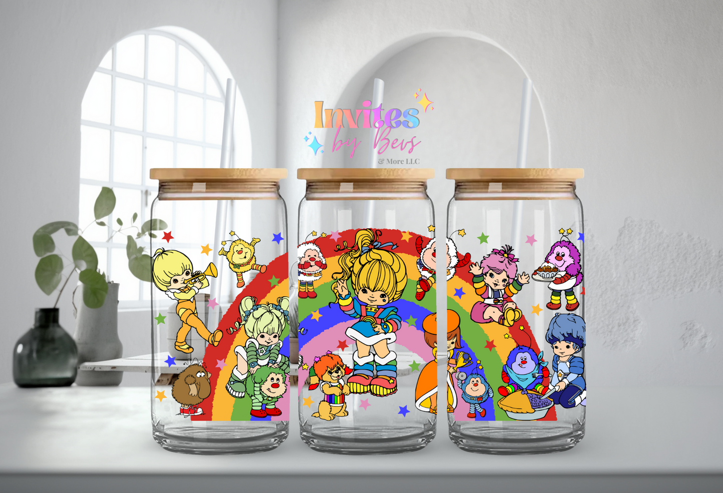 80'S RAINBOW UV DTF CUP WRAP