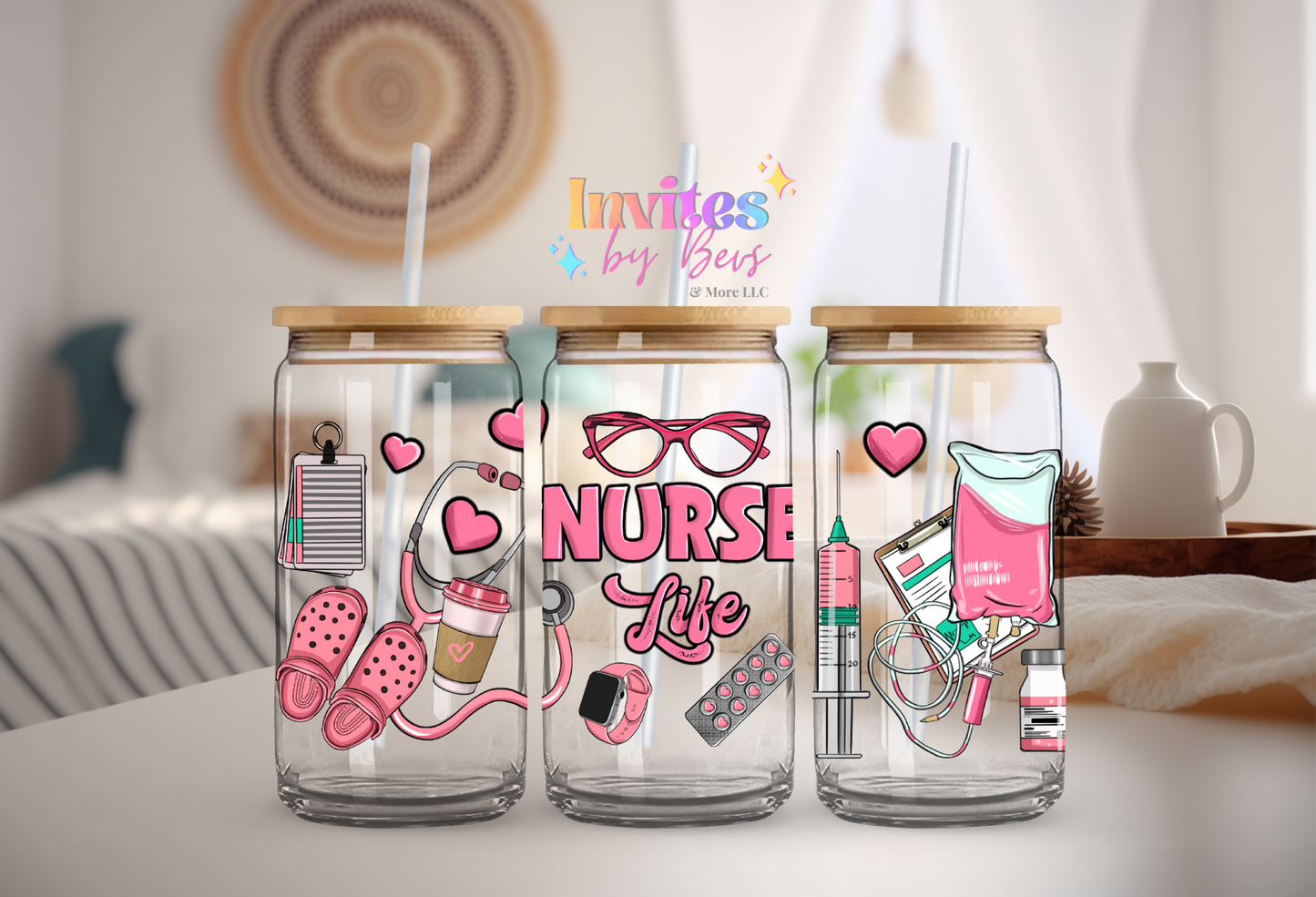 NURSE LIFE UV DTF CUP WRAP
