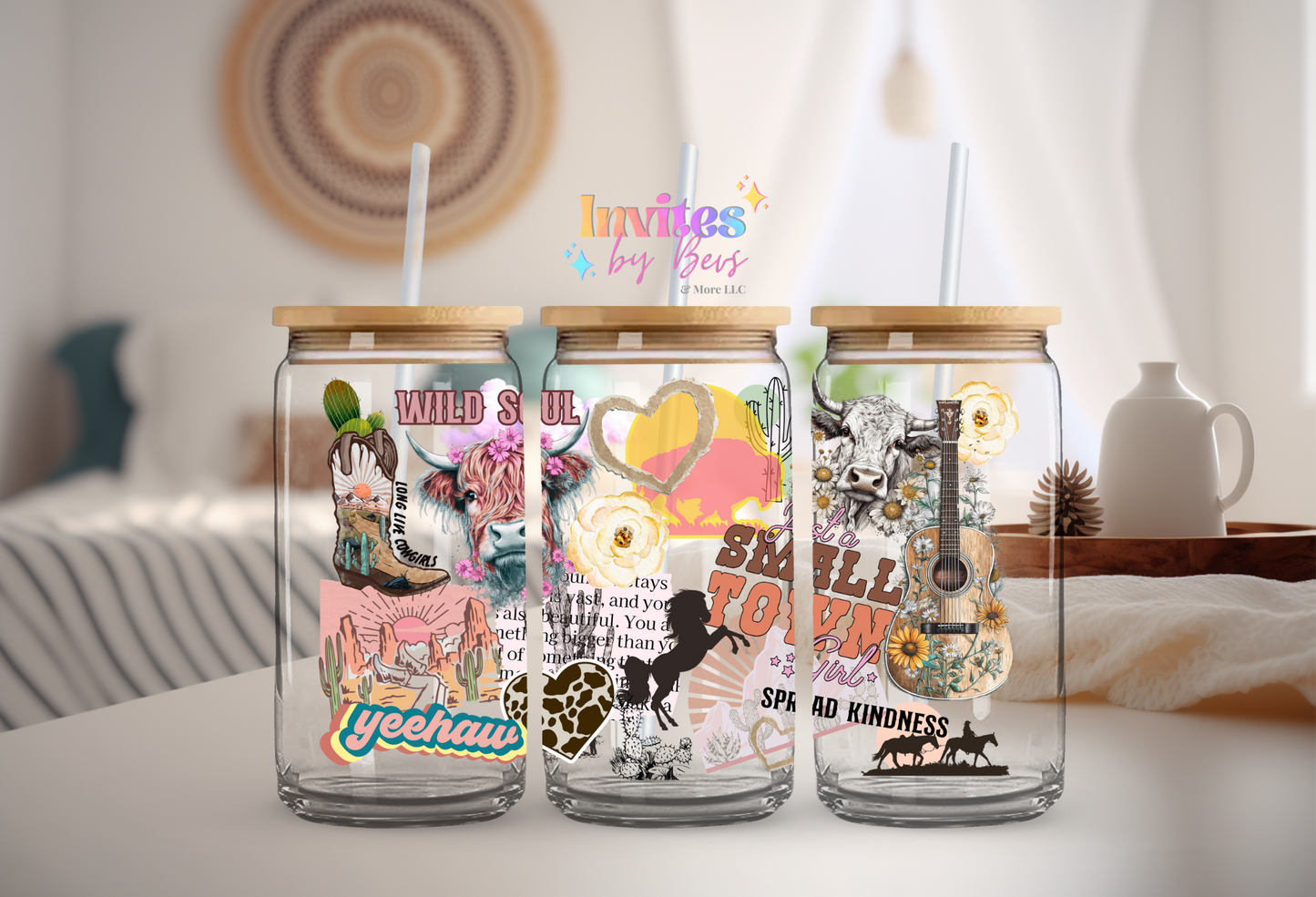 COUNTRY GIRL UV DTF CUP WRAP