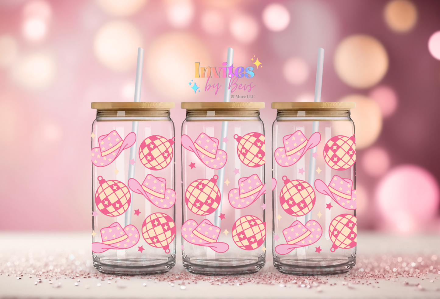 DISCO COWGIRL UV DTF CUP WRAP
