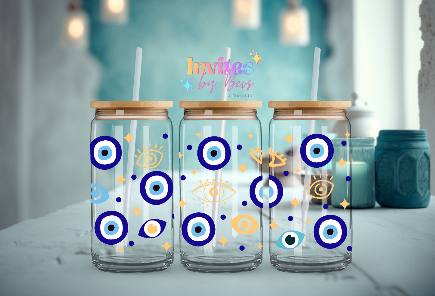 EVIL EYE UV DTF CUP WRAP