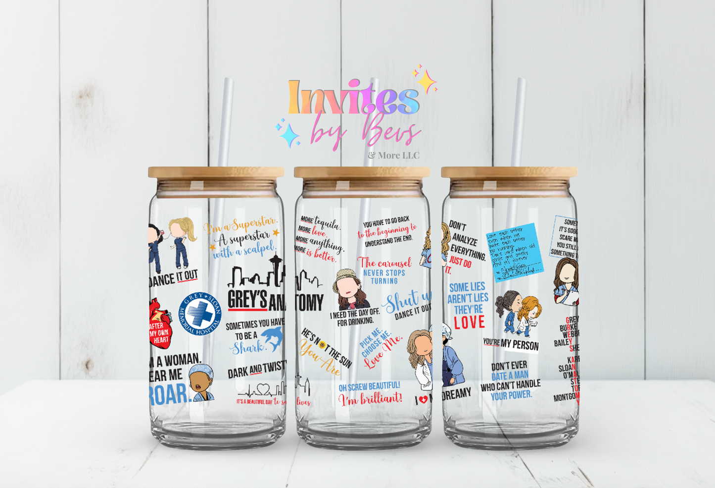 GREYS ANATOMY UV DTF CUP WRAP