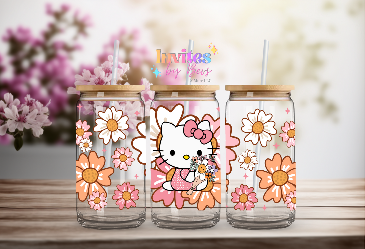 HK FLORAL UV DTF CUP WRAP