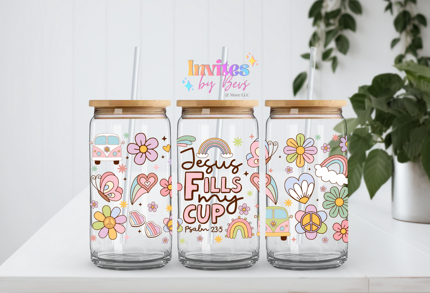 JESUS FILLS MY CUP UV DTF CUP WRAP