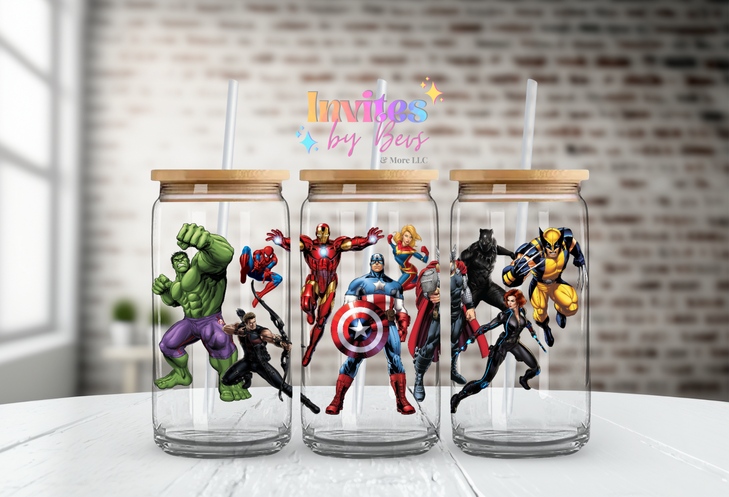 SUPER HEROS UV DTF CUP WRAP