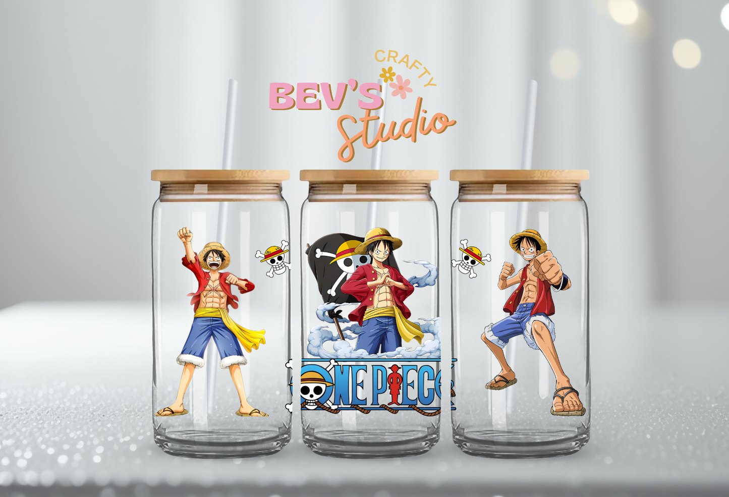 ONE PIECE PIRATE UV DTF CUP WRAP