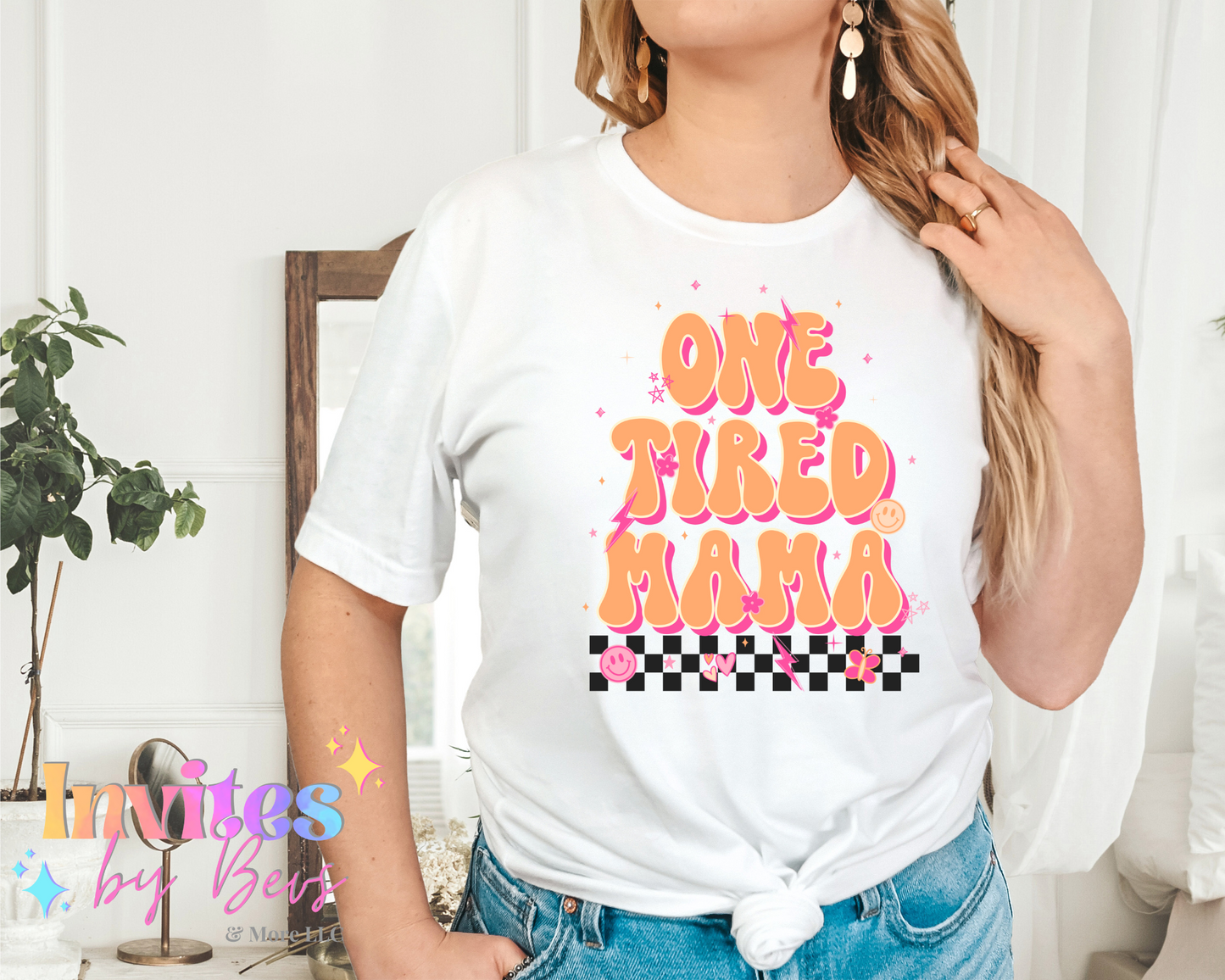 One Tired Mama DTF Transfer
