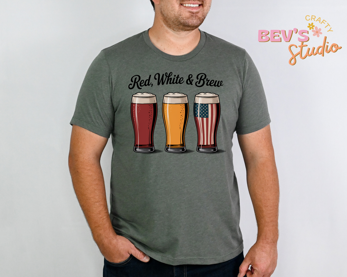 Red, White & Brew DTF Transfer