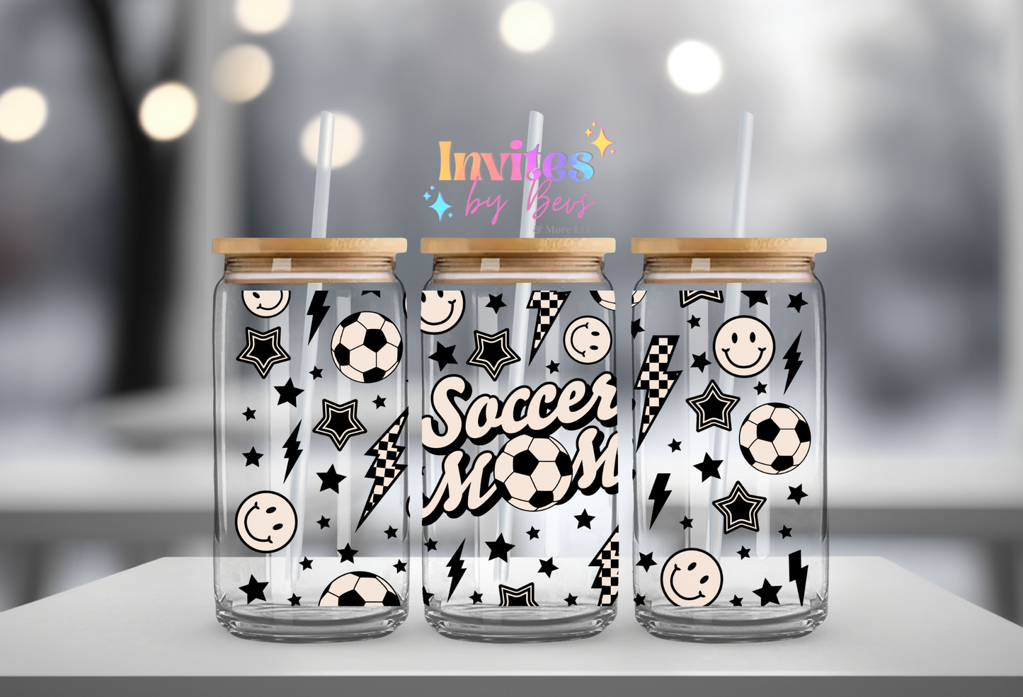 SOCCER MOM UV DTF CUP WRAP