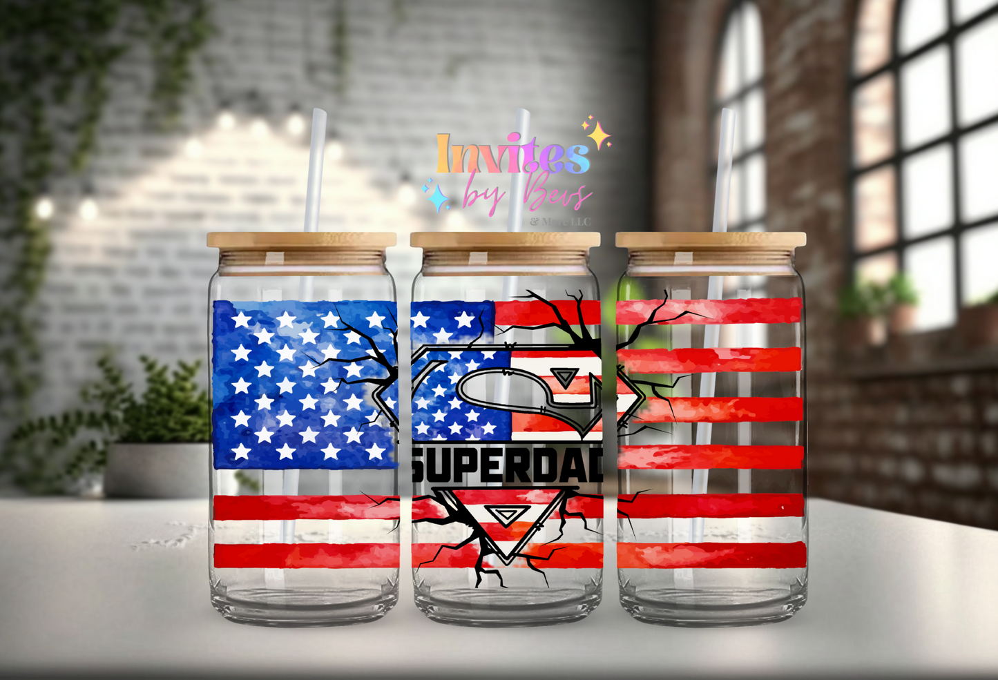 SUPER DAD UV DTF CUP WRAP