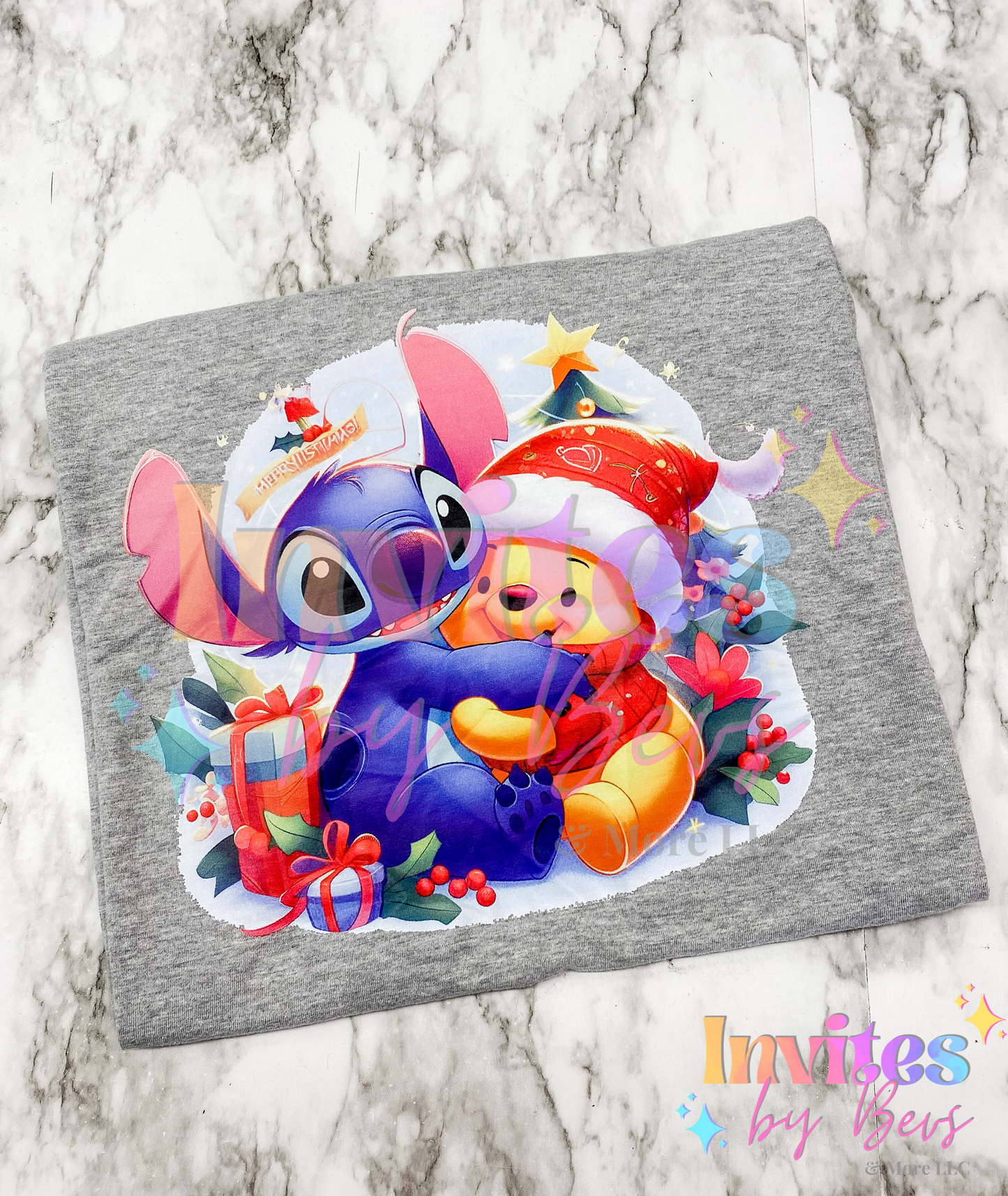Christmas Edition Blue Alien & Bear Hugging Sweatshirt