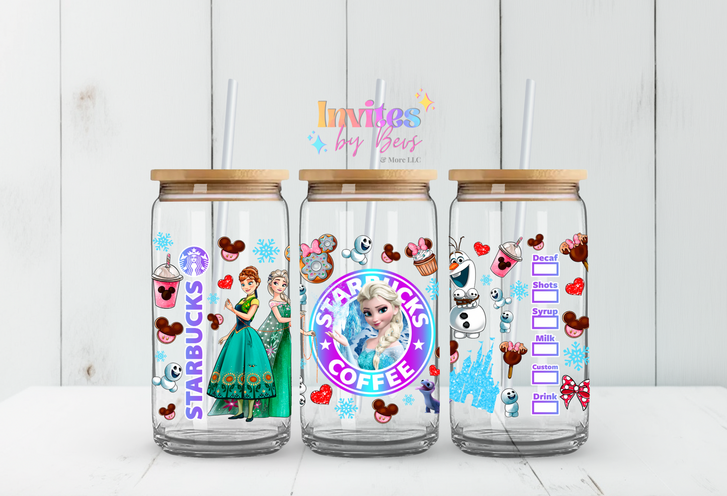 FROZEN SB COFFEE UV DTF CUP WRAP