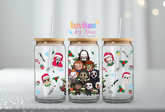 CHRISTMAS HORROR FRIENDS UV DTF CUP WRAP