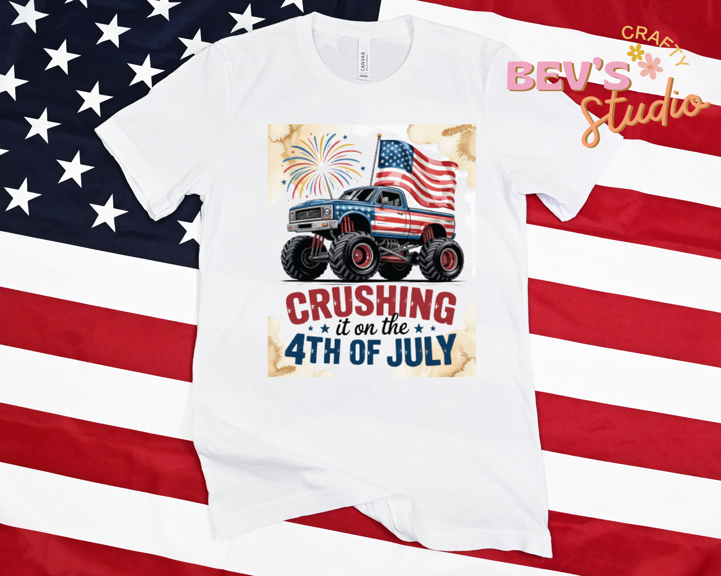 Crushing it on the 4th Of July DTF Transfer