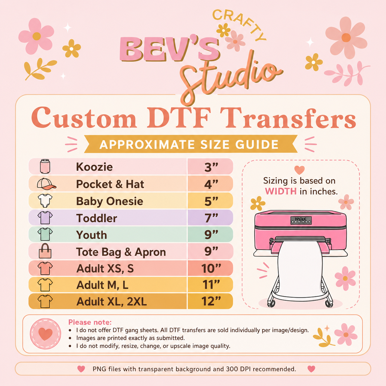 Custom DTF Transfers
