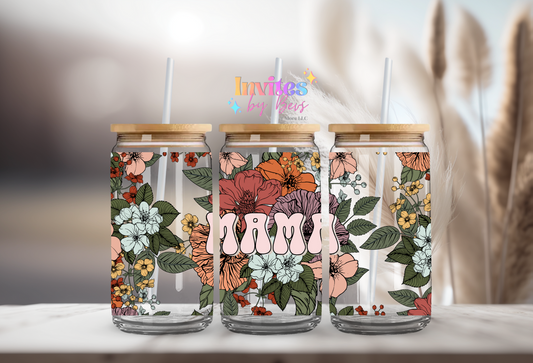 MAMA FLORAL UV DTF CUP WRAP