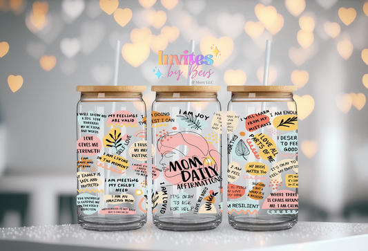 MOM DAILY AFFIRMATION UV DTF CUP WRAP