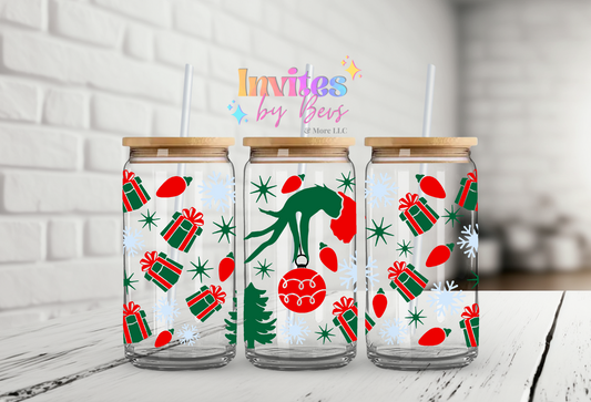 GRINCH FINGER UV DTF CUP WRAP