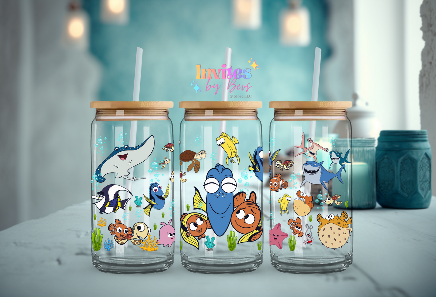 FINDING FISHES UV DTF CUP WRAP