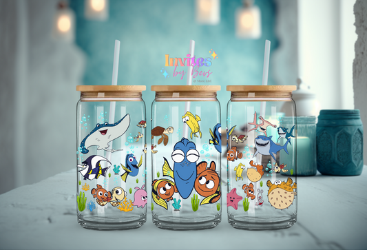 FINDING FISHES UV DTF CUP WRAP