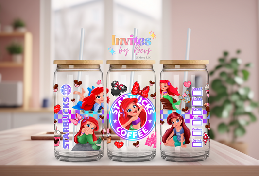 MERMAID COFFEE UV DTF CUP WRAP