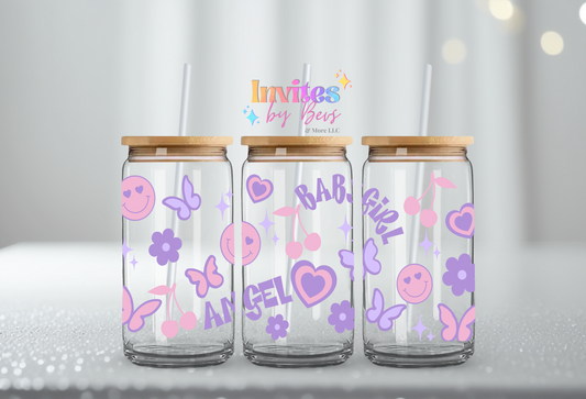 BABY GIRL ANGEL UV DTF CUP WRAP