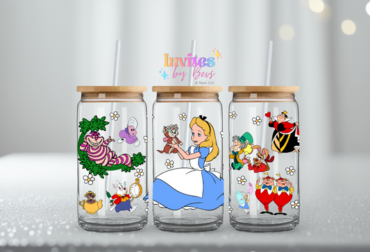 WONDERLAND ALICE UV DTF CUP WRAP