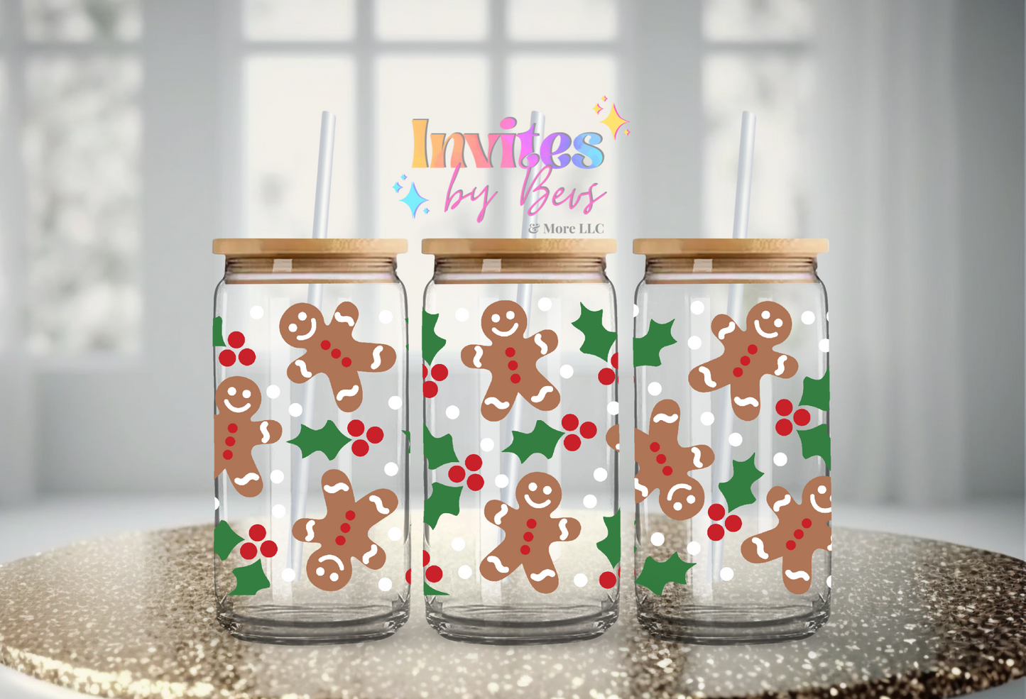 GINGERBREAD UV DTF CUP WRAP