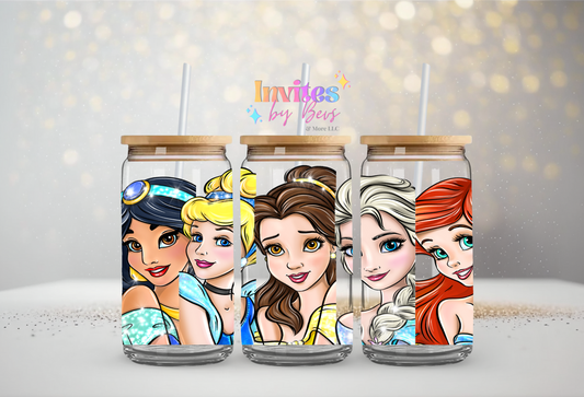 PRINCESS HEADS UV DTF CUP WRAP