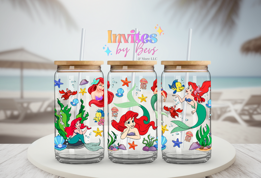 LITTLE MERMAID UV DTF CUP WRAP