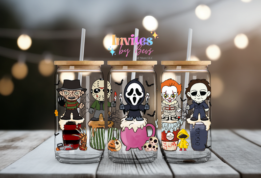 HALLOWEEN SPOOKY FRIENDS UV DTF CUP WRAP