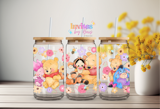 SPRING POOH & FRIENDS UV DTF CUP WRAP