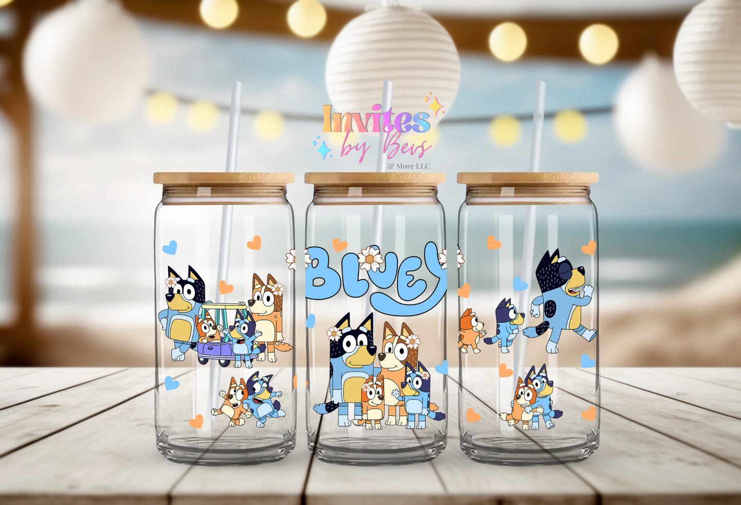 BLUE DOG UV DTF CUP WRAP