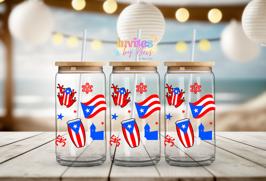 PUERTO RICO UV DTF CUP WRAP