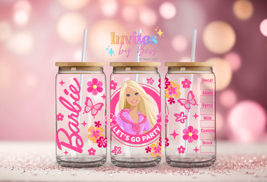 BARB GIRL UV DTF CUP WRAP
