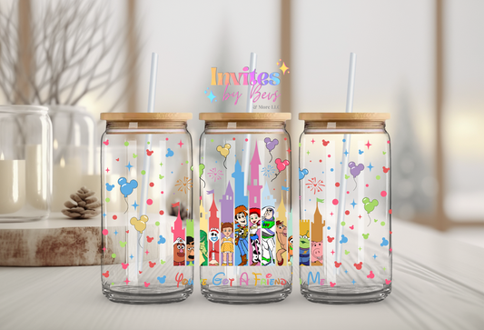 D. CASTLE CHARACTERS UV DTF CUP WRAP