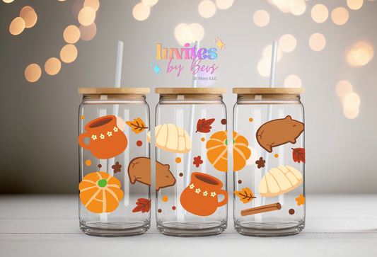 FALL PUMKIN CONCHAS UV DTF CUP WRAP