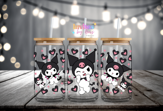 FULL BLACK KUROMI UV DTF CUP WRAP