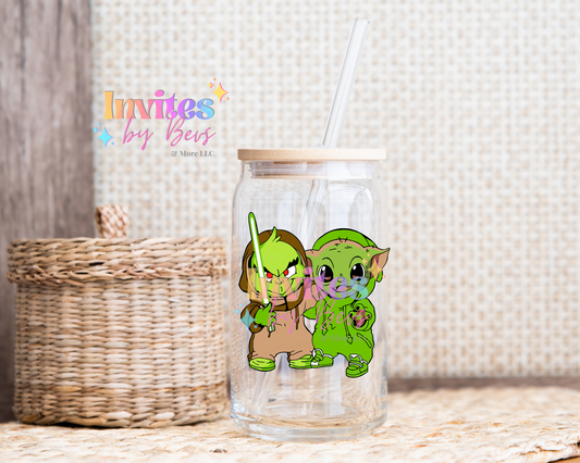 GRINCH & YODA UV DTF DECAL