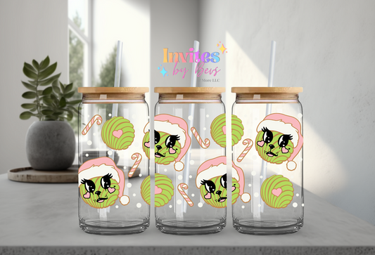 GRINCH CONCHAS UV DTF CUP WRAP