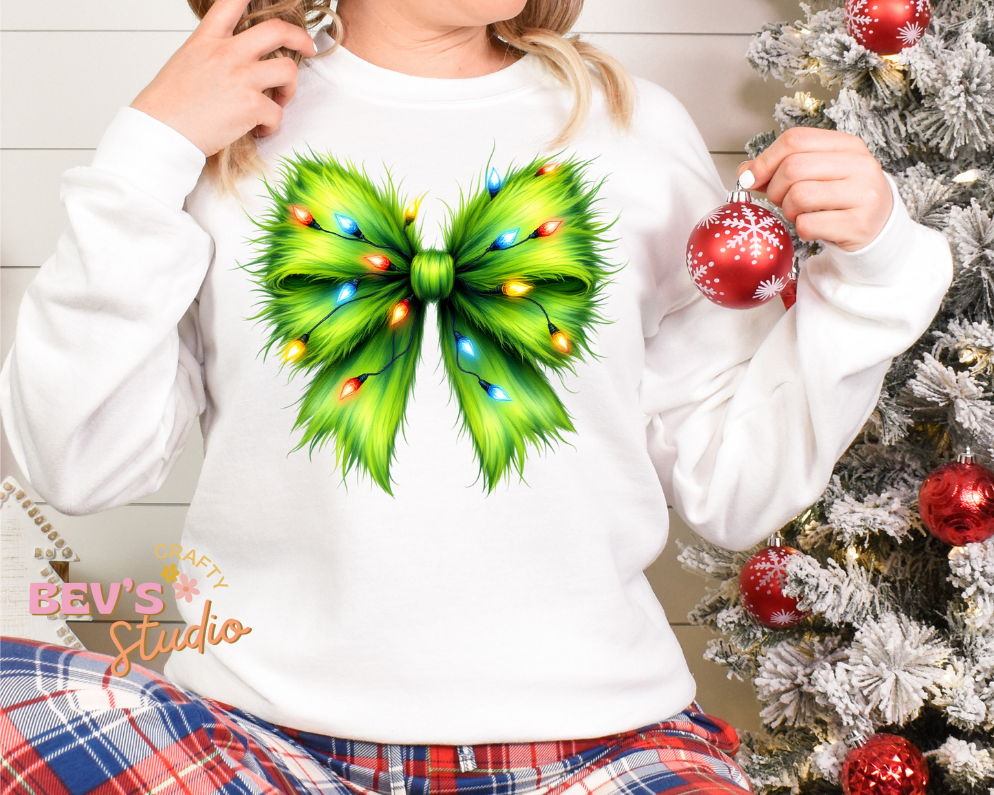 Grinch Bow DTF Transfer