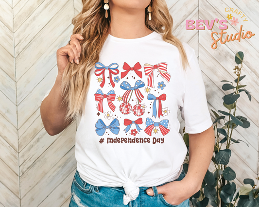 Independence Day Bow DTF Transfer