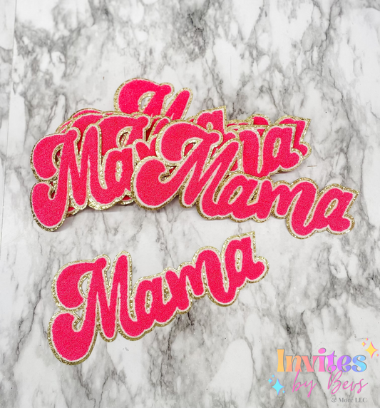 MAMA (HOT PINK) CHENILLE PATCH
